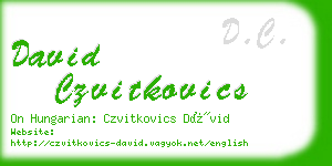 david czvitkovics business card